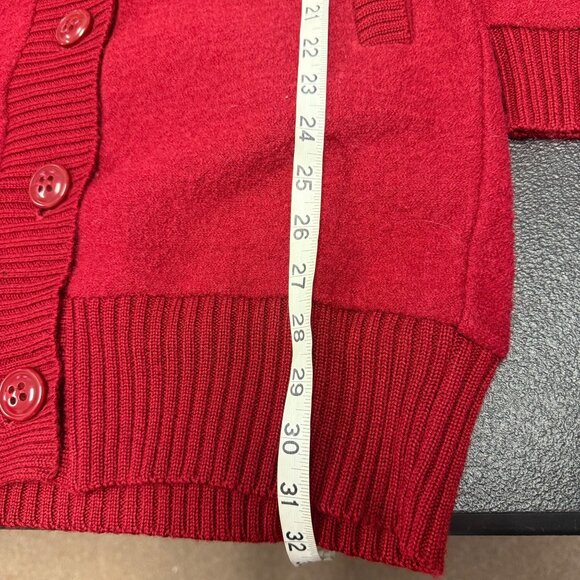 Vintage David Brooks Cardigan Sweater Women's 100% Wool Button Up Red Size Small - Picture 4 of 7